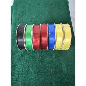 Offray 5/8 Inch Ribbon – 7 Spools Craft Sewing Scrapbook Lot
